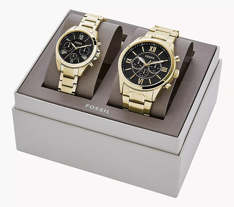 Fossil pair gift watch set for couple