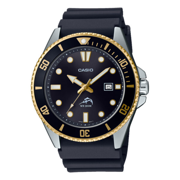Casio MDV-106G-1AV Men's Black Golden 200m Diver's Watch