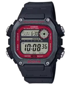 Casio DW-291H-1BV rugged black digital watch with 200-meter water resistance and 10-year battery life.