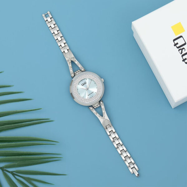 Alternative view of Q&Q F03A-005PY Stone Bracelet Luxury Wrist Watch for Women