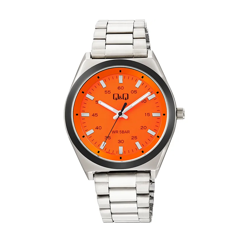 Q&Q Q80B-001PY-orange-fancy-dial-mens-big-dial-wrist-watch
