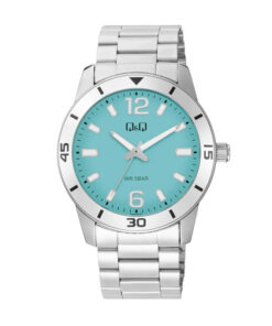 Q&Q Q85B-001PY-green-analog-dial-mens-wrist-watch