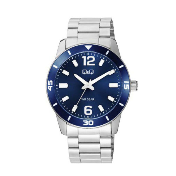Q&Q Q85B-004PY Mens Analog Blue Dial Gift Watch