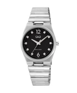 Q&Q-84B-006PY-black-analog-dial-female-fancy-gift-watch