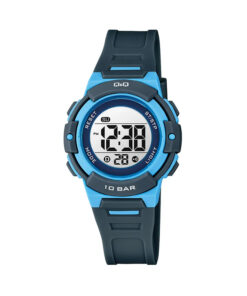 Q&Q G32A-002VY-black-blue-resin-band-digital-female-sports-watch