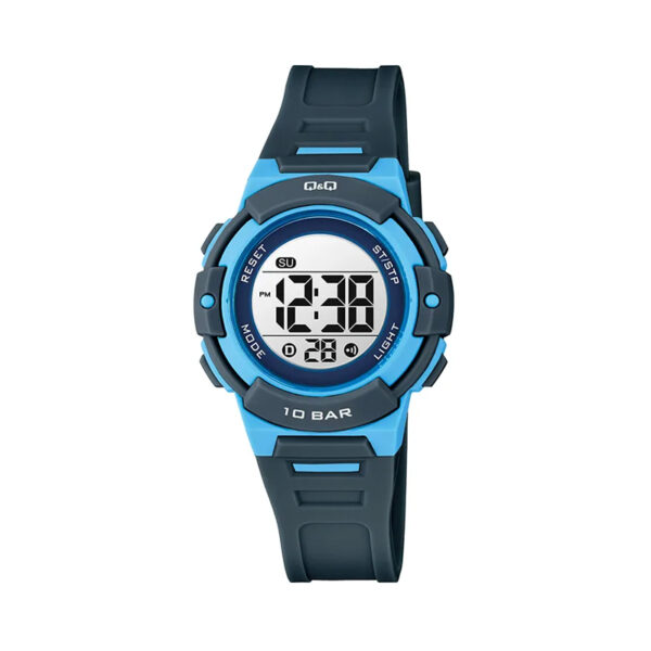 Q&Q G32A-002VY-black-blue-resin-band-digital-female-sports-watch