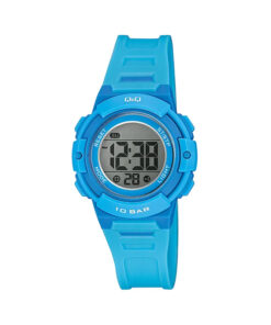 Q&Q M185J001Y-blue-resin-strap-digital-female-sports-watch