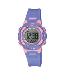 Q&Q M185J005Y-purple-resin-band-digital-female-sports-fashion-watch