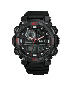 Q&Q-GW87J011Y-black-analog-digital-dial-mens-big-dial-wrist-watch