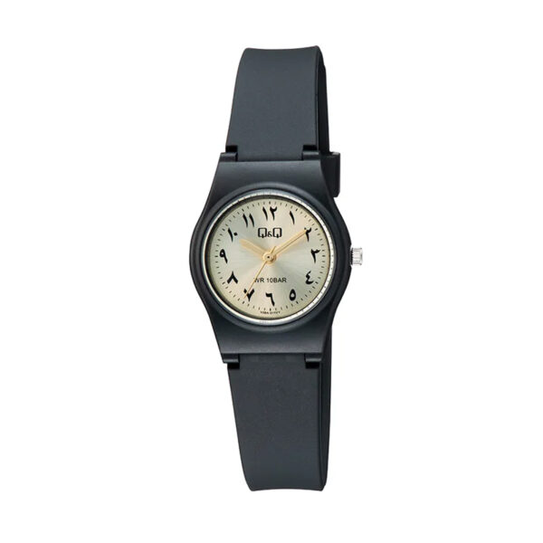 Q&Q-V28A-011VY-arabic-number-analog-golden-dial-women-wrist-watch