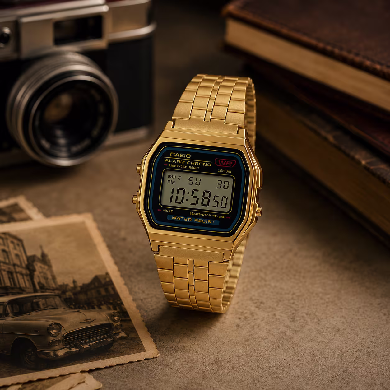 A159 Casio golden vintage digital watch Pakistan