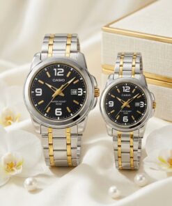 Luxury Casio Two-Tone Couple Watch Set | Premium Wedding Gift Watches Pakistan