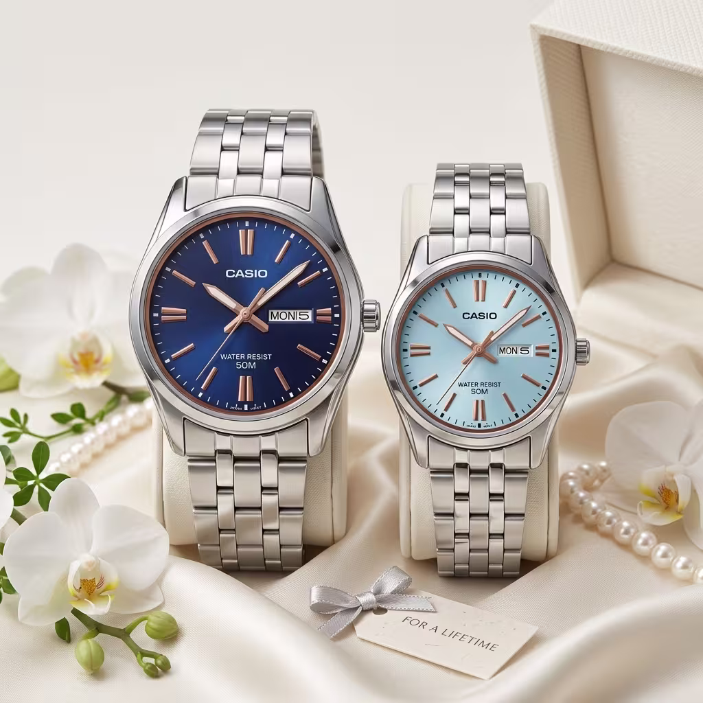 Casio MTP 1335D 2A2 male watch and LTP 1335D 2A ladies watch gift set pakistan