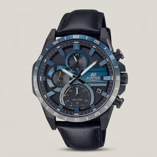 Casio Edifice EQS-940NL-1AV Solar Powered Chronograph Men's Leather Watch | Original Edifice Pakistan