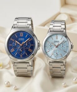 Casio Royal Blue Premium Couple Watch Set | Luxury Wedding & Anniversary Gift Watches