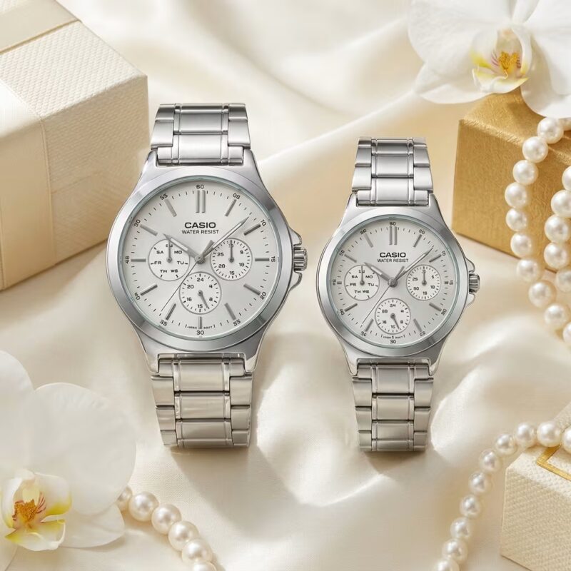 Casio Premium Multi-Dial Couple Watch Set | Luxury Anniversary Gift Watches for Couples