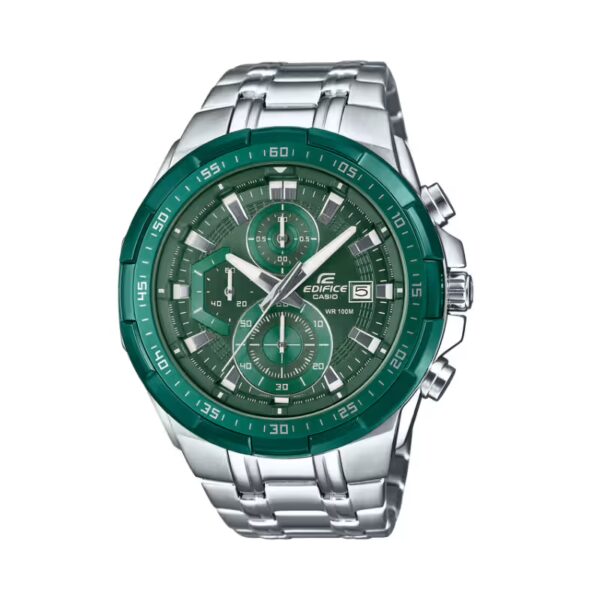 Casio Edifice EFR-539DE-3AV Chronograph Men's Watch Green Dial Stainless Steel | Original Edifice Pakistan