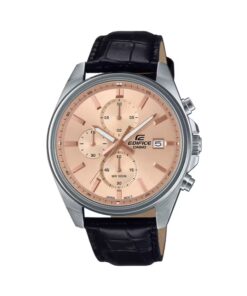 Casio Edifice EFV-610EL-5A Chronograph Men's Leather Watch Rose Gold Dial | Original Edifice Pakistan