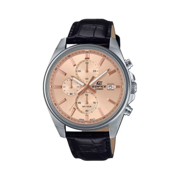 Casio Edifice EFV-610EL-5A Chronograph Men's Leather Watch Rose Gold Dial | Original Edifice Pakistan