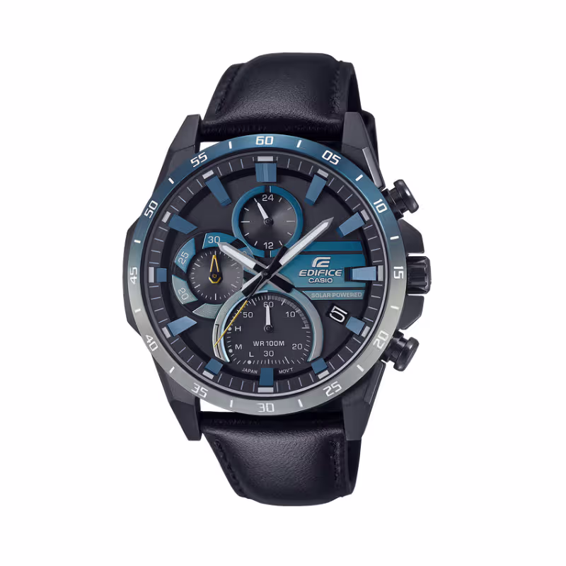 Casio Edifice EQS-940NL-1AV Solar Powered Chronograph Men's Leather Watch | Original Edifice Pakistan