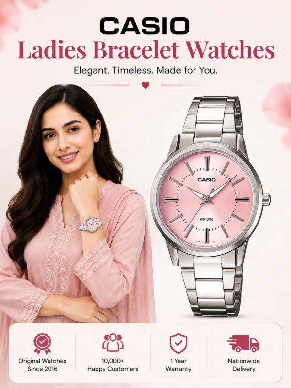 Casio ladies bracelet wrist watches in Pakistan