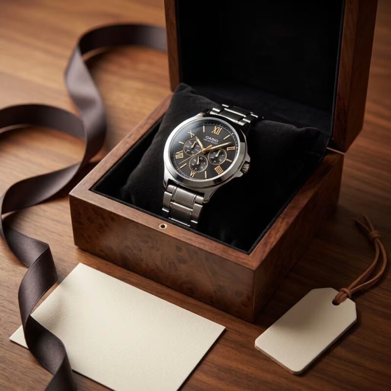 gift presentation of Casio mtp v300d 1a2 wrist watch