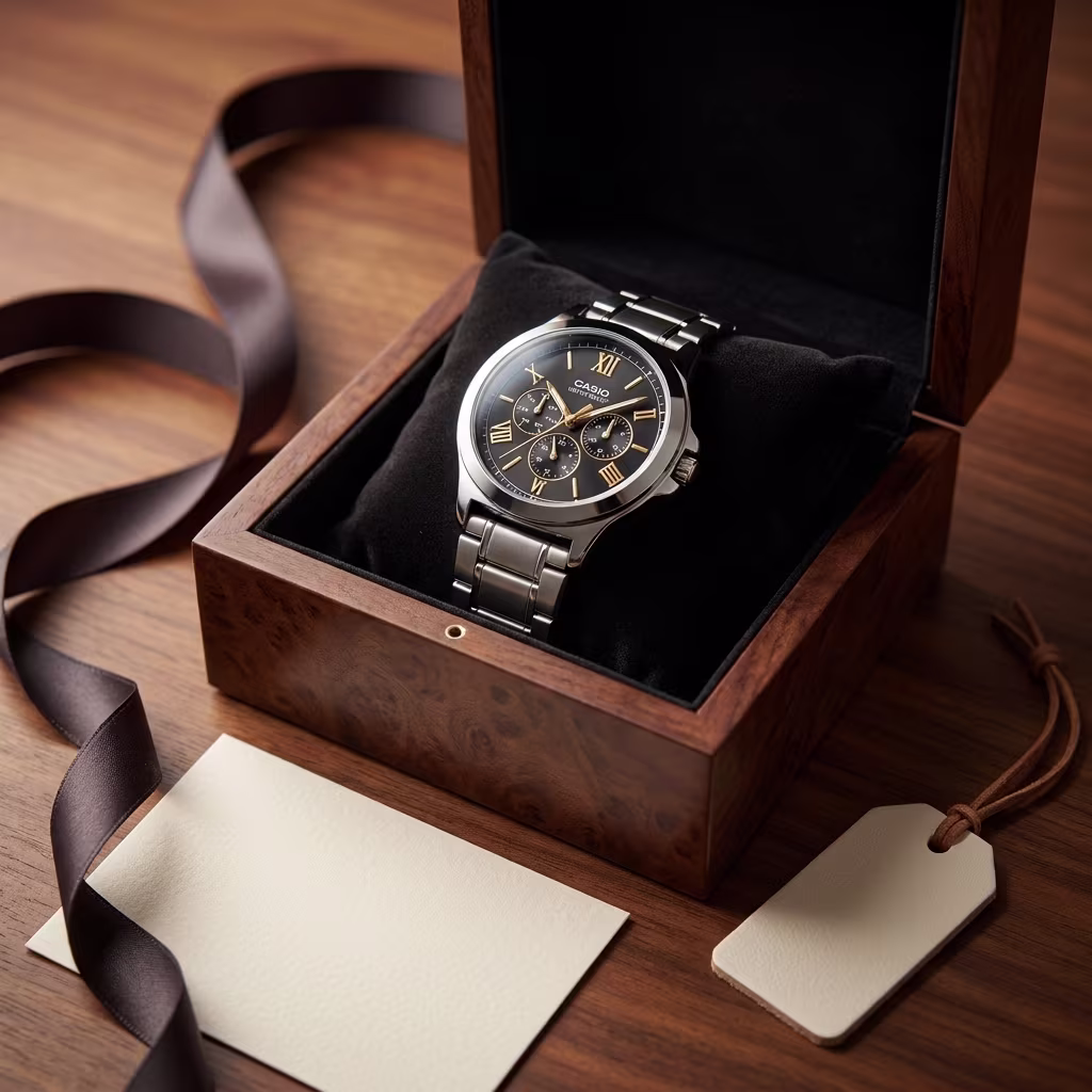 gift presentation of Casio mtp v300d 1a2 wrist watch