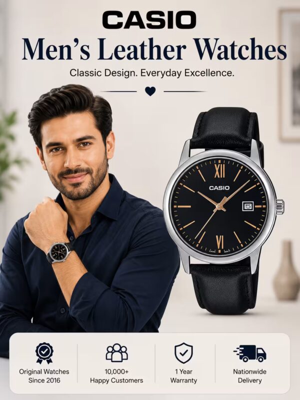 Casio Men's Leather Watches banner Watch Centre Pakistan