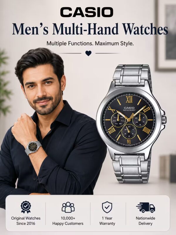 Casio men's multi-hand dial watches banner Watch Centre Pakistan
