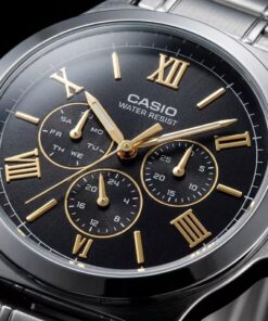 dial close up of Casio mtp v300d 1a2 multi hand dial men's watch