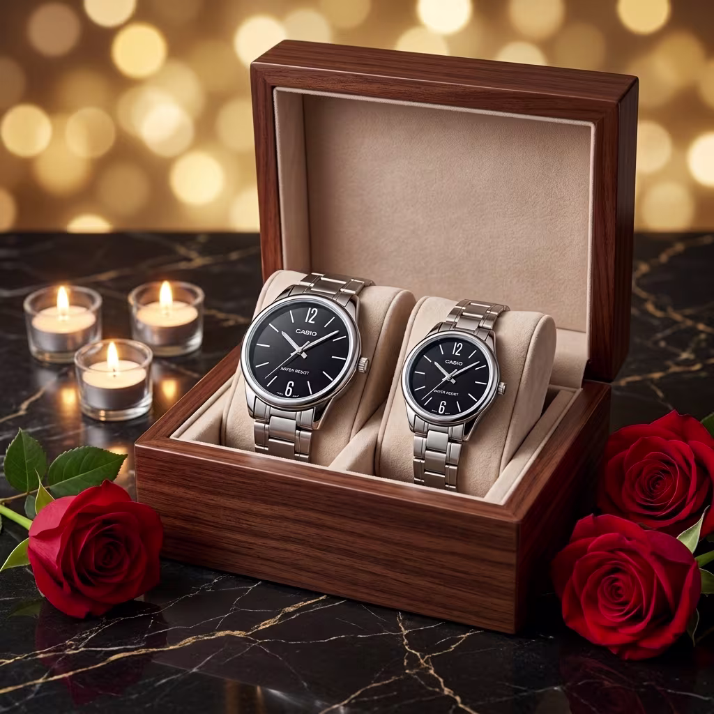 Casio Anniversary Gift Watch Set in a premium gift box