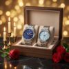 Casio His & Her Stainless Steel Watch Set display
