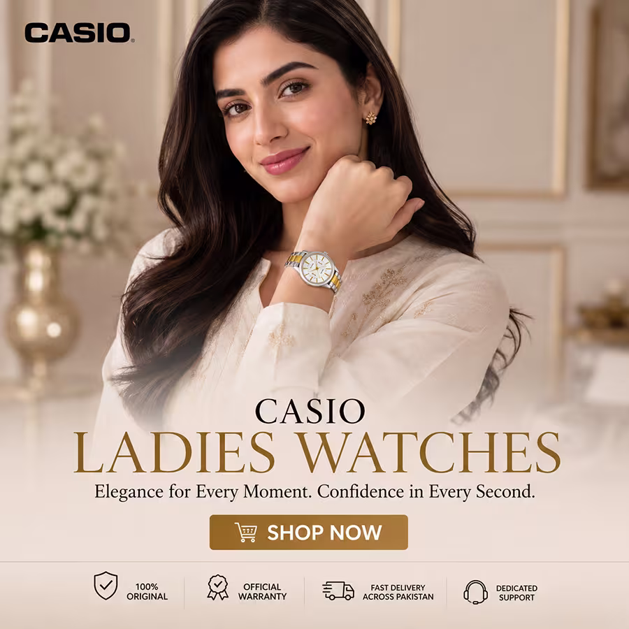 Ladies Casio Wrist Watches Banner Watch Centre Pakistan