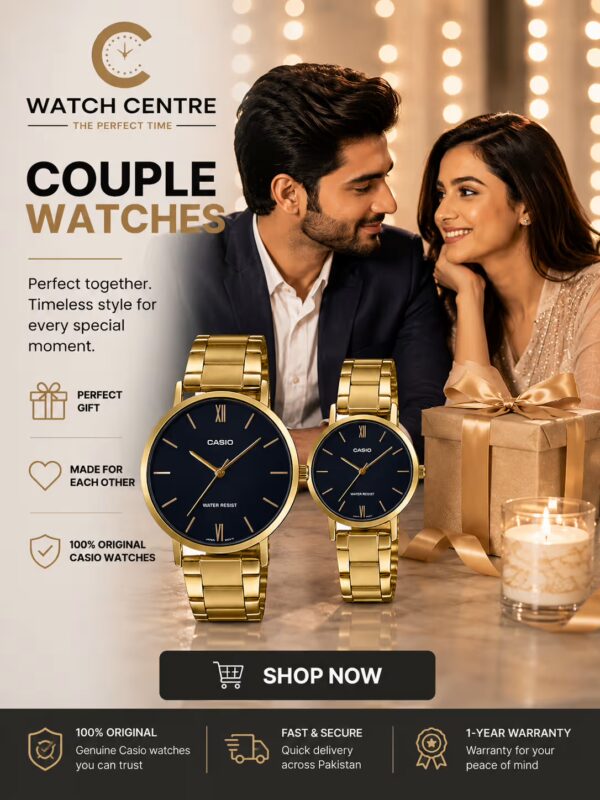 Pair watches for couple mbanner watch centre Pakistan