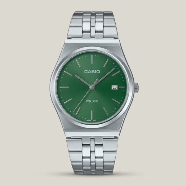 MTP-B145D-3AV green dial Casio men's new analog wrist watch