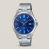 Casio MTS-115D-2A1V ladies watch with blue dial, sapphire crystal and stainless steel band