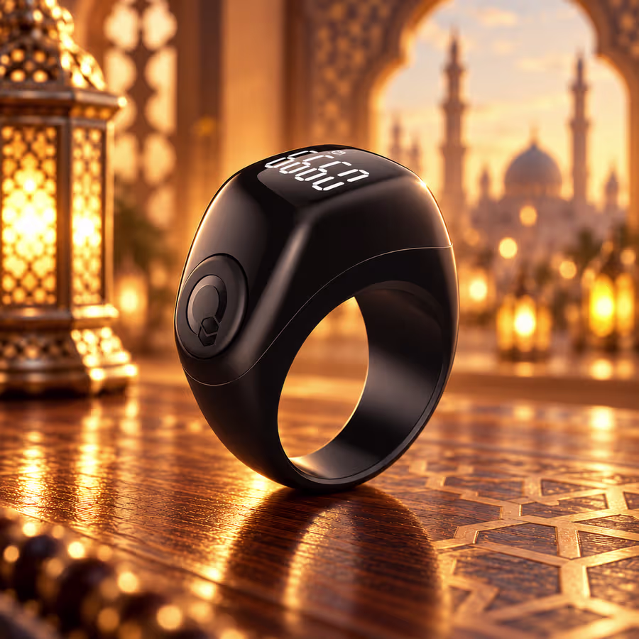 iQibla smart flex zikr ring black color in Pakistan online store
