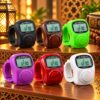 PSL 311 - 8-channel digital Tasbeeh counter with clock available in black, brown, green, purple, red and white.